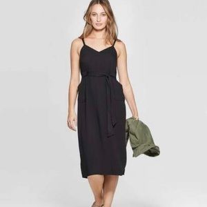 Universal Thread (Target) Sleeveless V-Neck Belted Midi Dress (NWT), Size XL